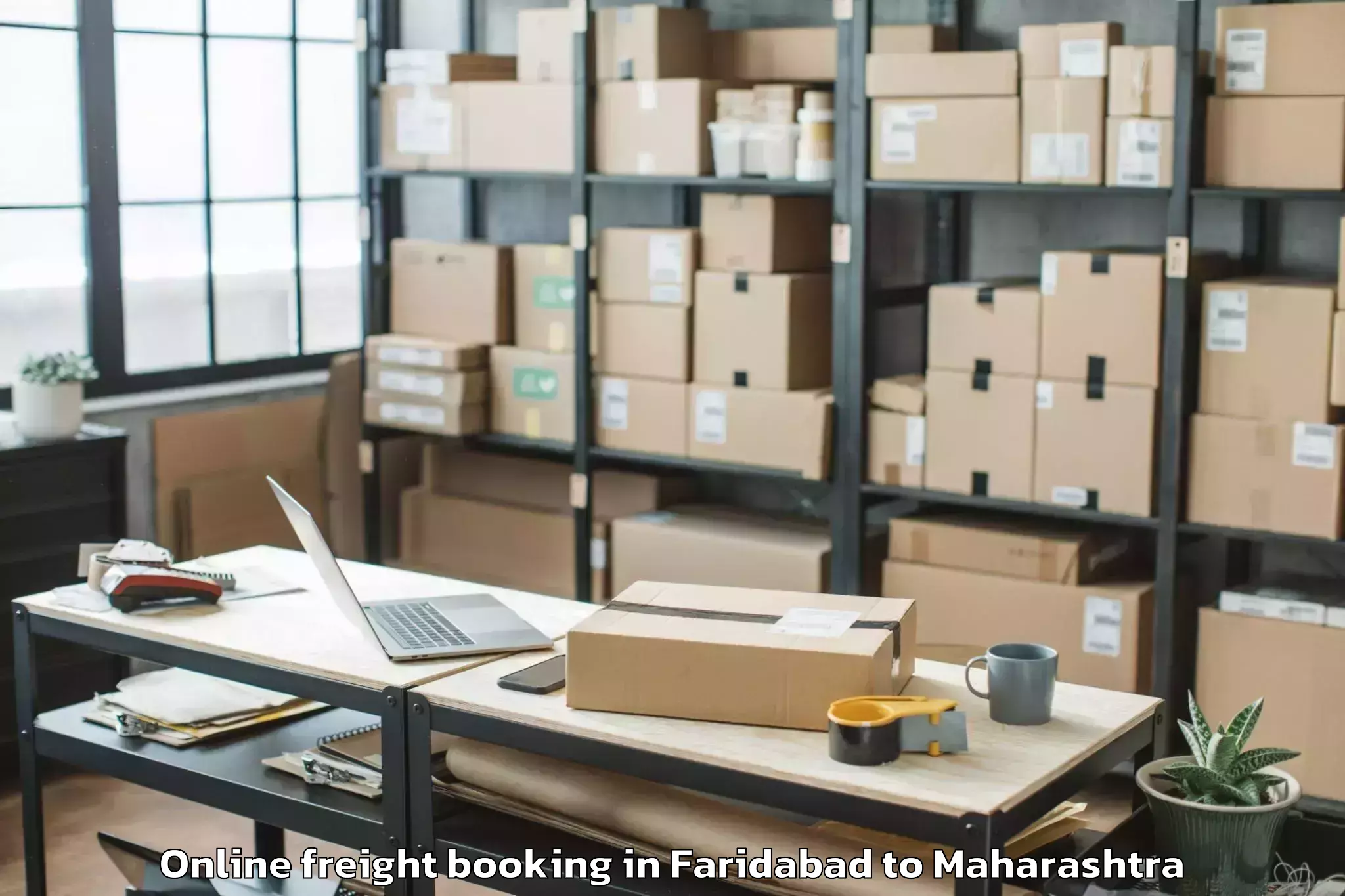 Top Faridabad to Ballarpur Online Freight Booking Available